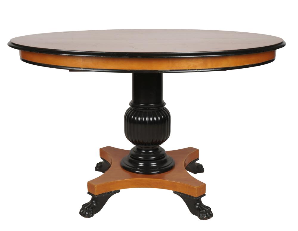 Appraisal: BIEDERMEIER-STYLE OVAL SALON TABLEProvenance Chuck Fries Godfather of the Television