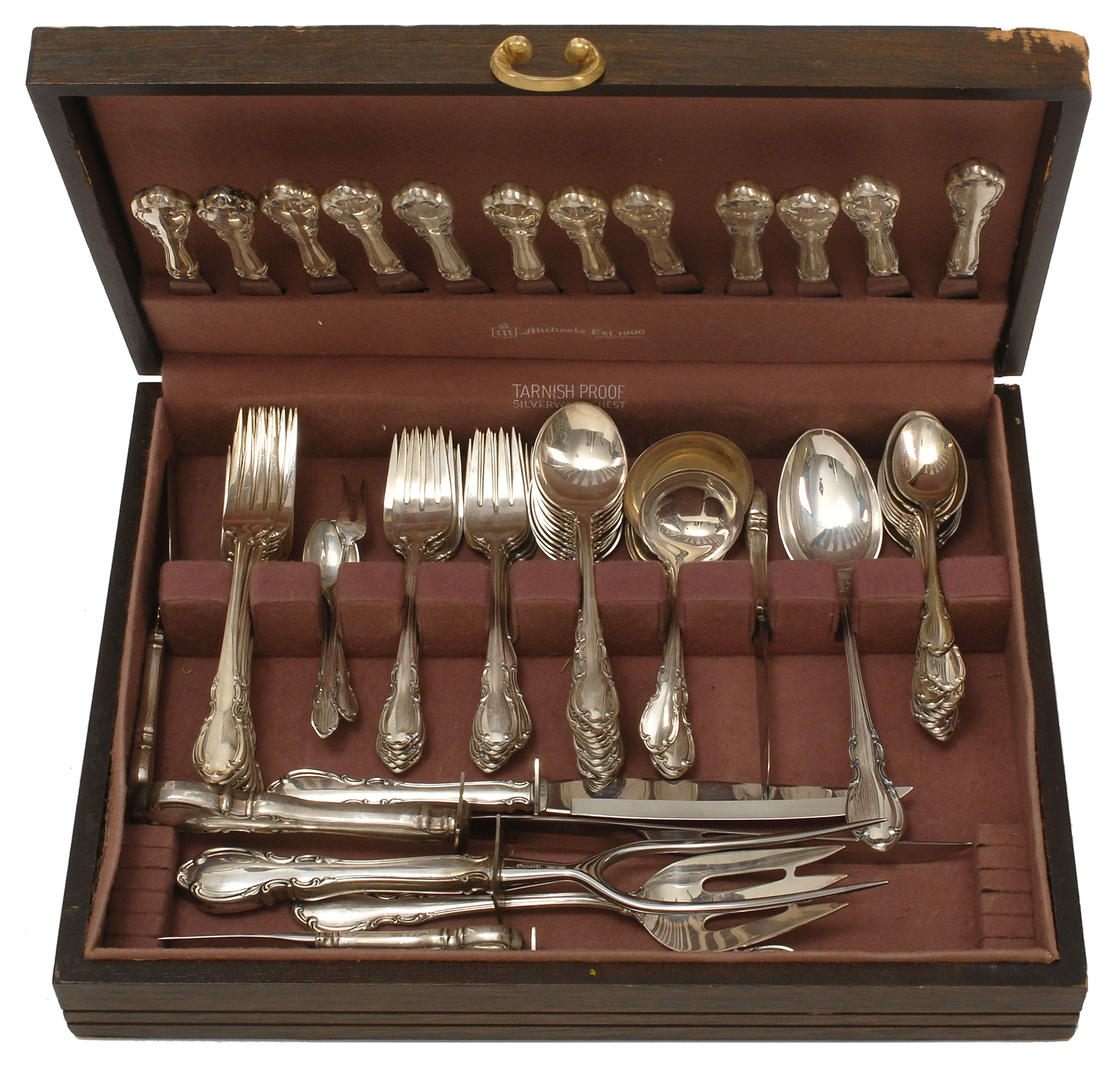 Appraisal: CASED STERLING SILVER FLATWARE SET BY TOWLE In the Legato