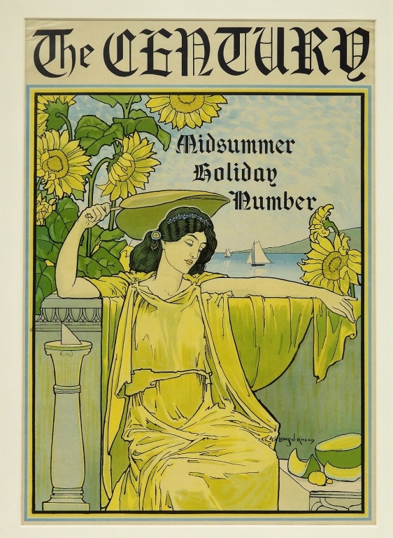 Appraisal: LOUIS RHEAD ART NOUVEAU CENTURY COVER POSTER New York -