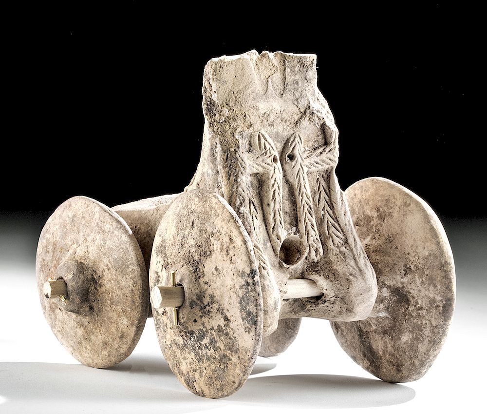 Appraisal: Rare Syro-Hittite Terracotta Votive Chariot Near East Levant Syria Syro-Hittite