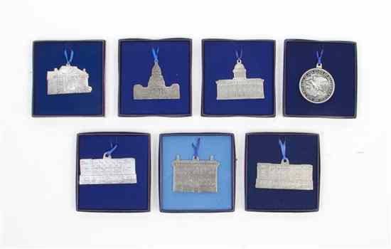 Appraisal: A Collection of Thirteen Illinois and Government Collectible Ornaments comprising