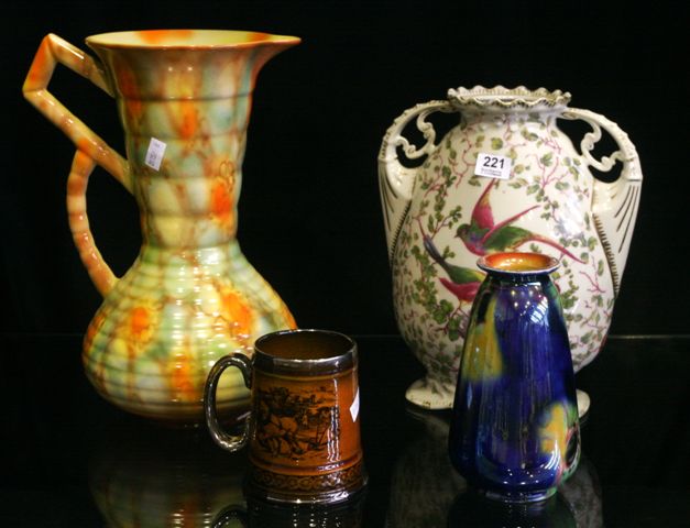 Appraisal: A Burleigh ware vase together with a Falconware jug a