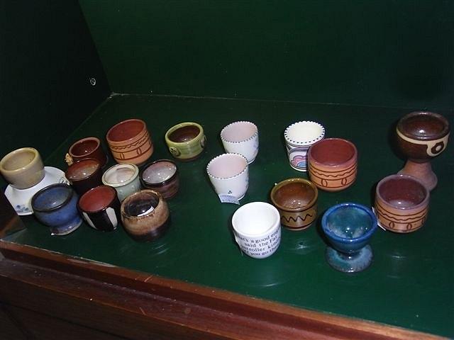 Appraisal: A COLLECTION OF EGG CUPS to include Honiton Poole Wedgwood