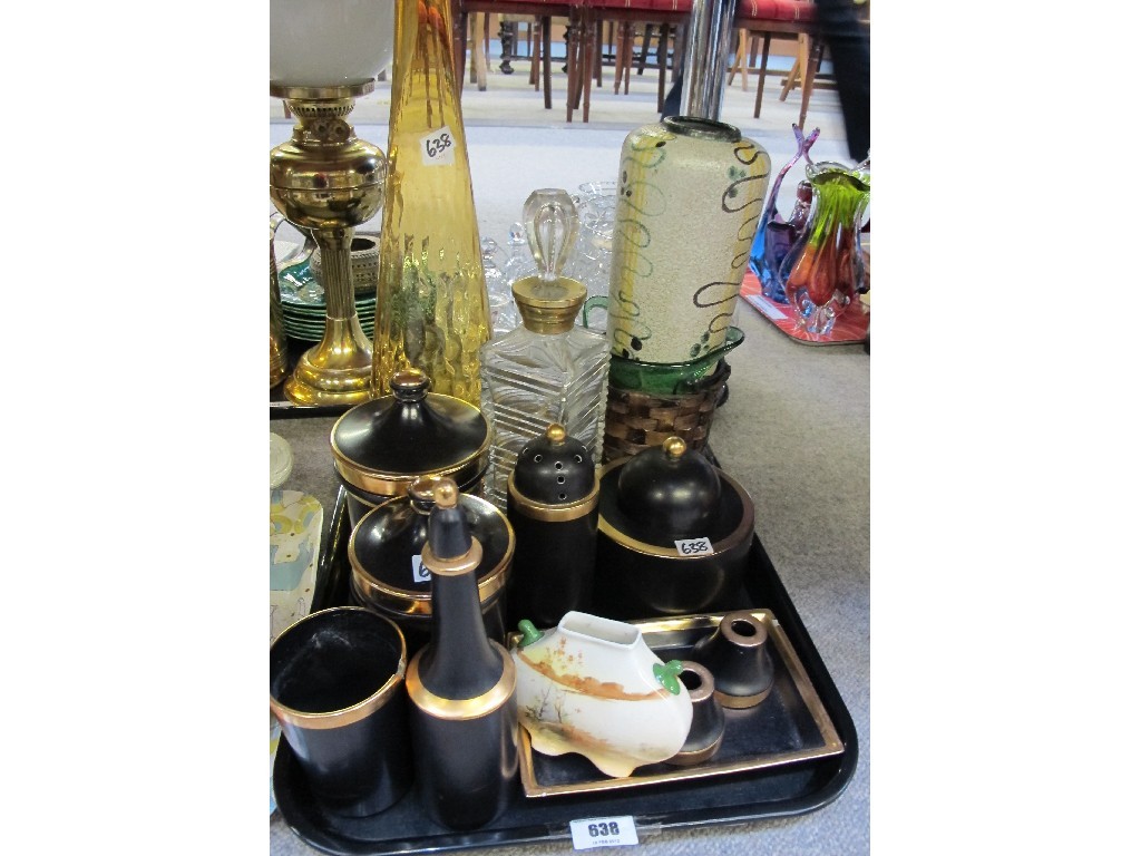 Appraisal: Lot comprising two trays of assorted ceramics and glass and