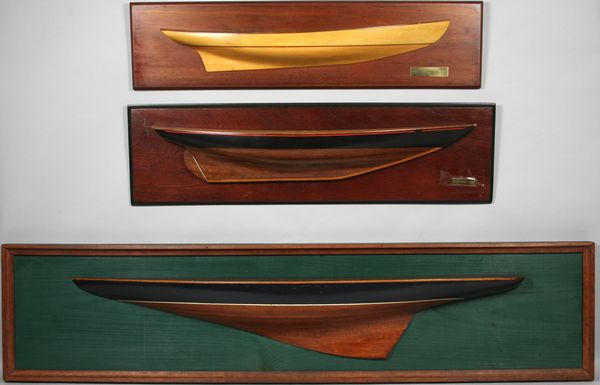 Appraisal: Group of three Half Hulls including Adventure l hull Blue