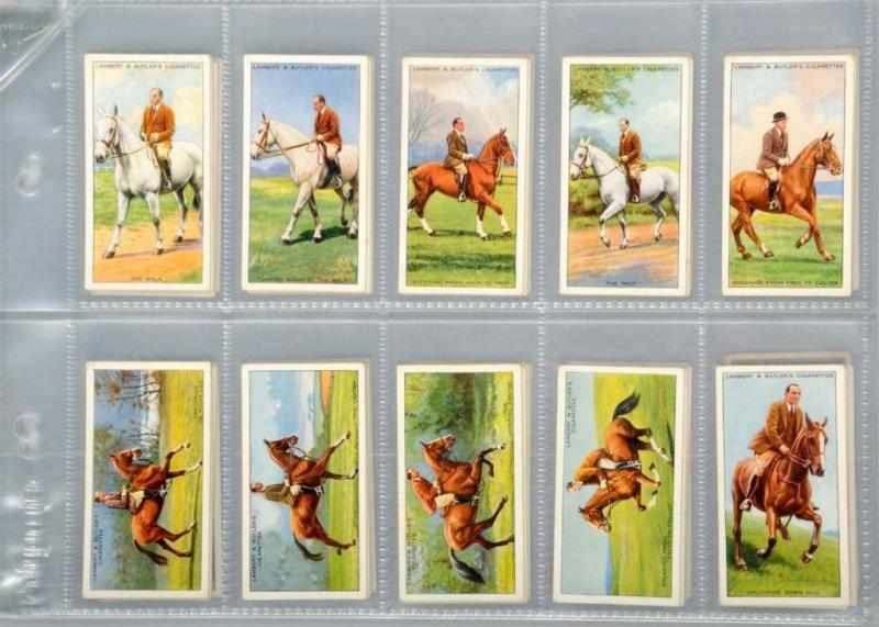 Appraisal: Lambert Butler Horsemanship Tobacco Cards Description This very nice set