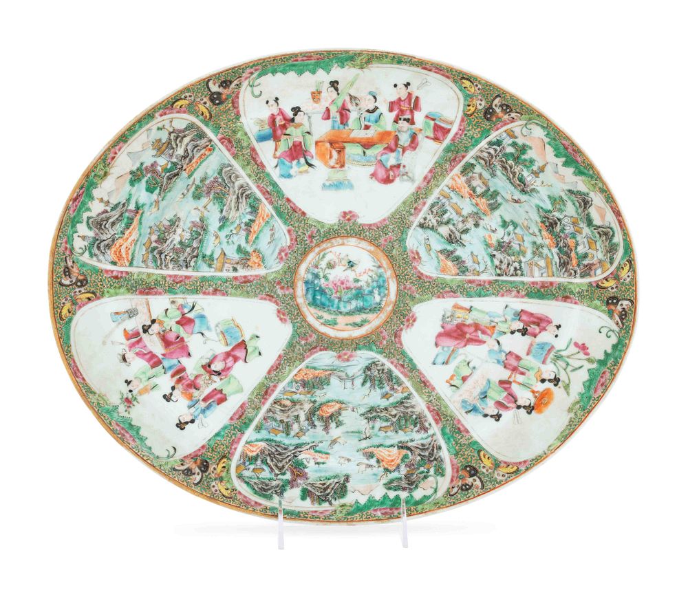 Appraisal: A Rose Medallion Porcelain Platter A Rose Medallion Porcelain Platter