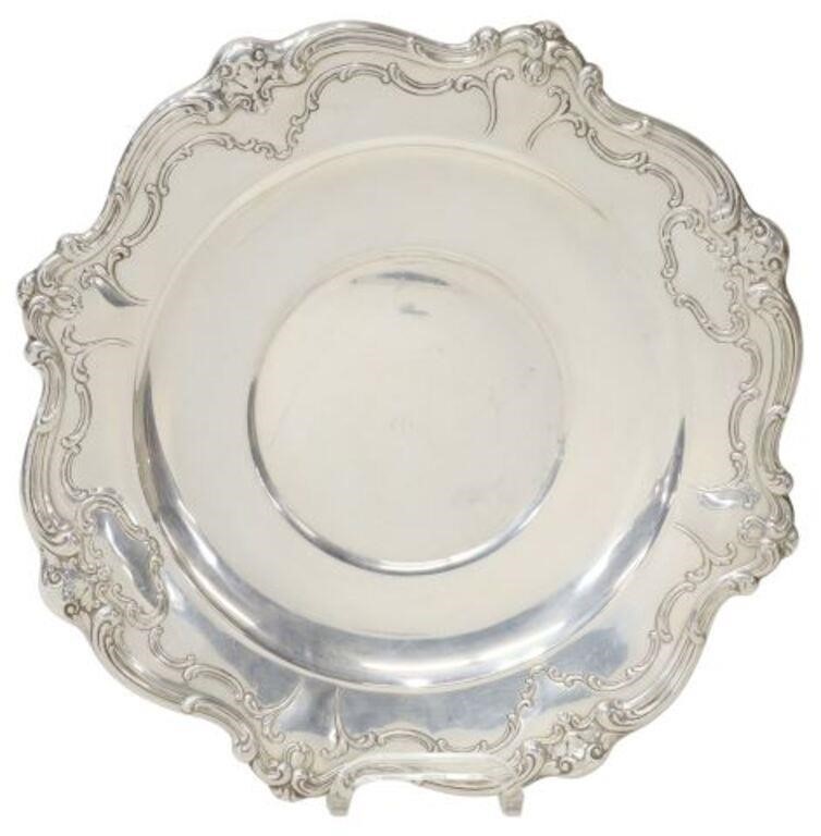 Appraisal: American sterling silver sandwich plate Gorham in the Chantilly-Duchess pattern