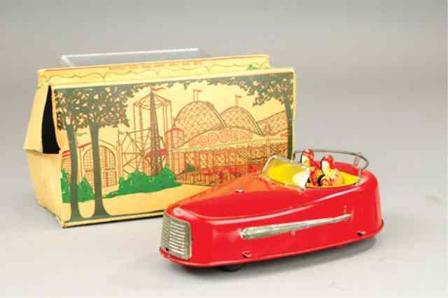 Appraisal: BUFFALO DODGE BUMPER CAR Partial box red tin open body