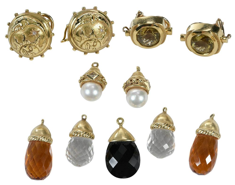 Appraisal: Orlanda Olsen Group of Earrings mix and match earrings and