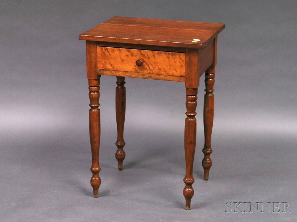 Appraisal: Federal Country Maple One-drawer Stand New England early th century