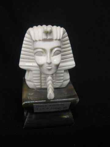 Appraisal: Egyptian Carved Ivory Bust of King Tut '' plus horn