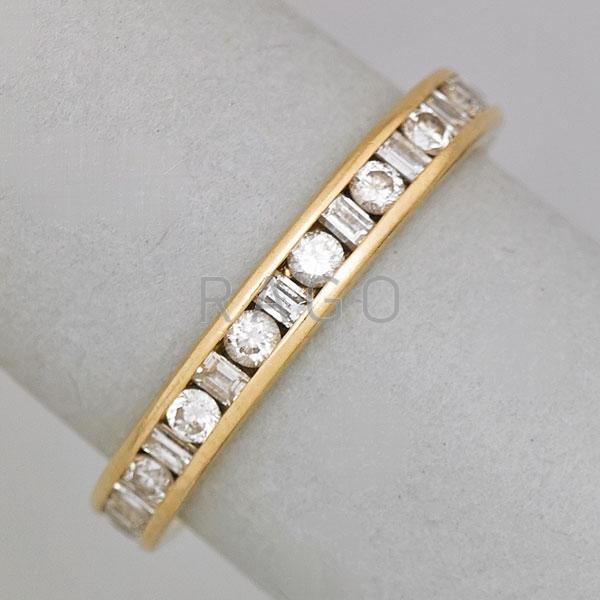 Appraisal: DIAMOND K YELLOW GOLD ETERNITY BAND Condition Report