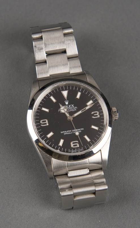 Appraisal: Mens oyster perpetual explorer stainless steel Rolex watch c