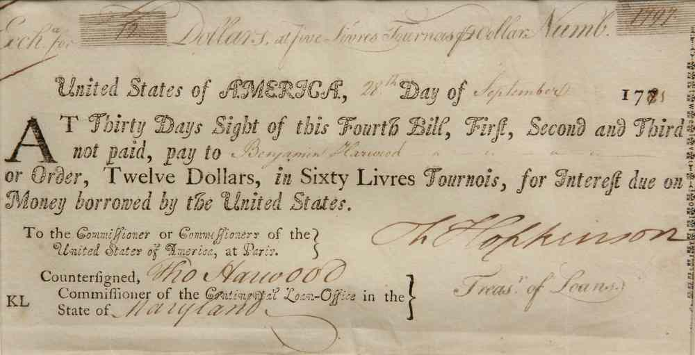 Appraisal: DECLARATION OF INDEPENDENCE SIGNER'S AUTOGRAPH -on a loan document dated