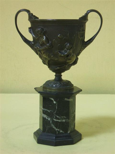 Appraisal: GRAND TOUR BRONZE VASE th century cast with centaurs and