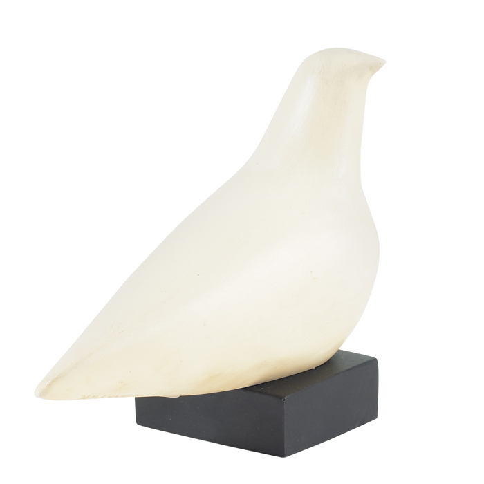 Appraisal: Cleo Hartwig American - Dove sculpture hand-cast form in foundry