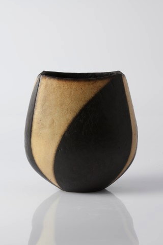 Appraisal: John Ward British b Vesselyellow and black geometric designimpressed potter's