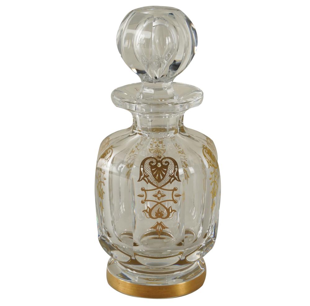 Appraisal: BACCARAT GILT CRYSTAL PERFUME BOTTLEmarked to underside Condition a chip