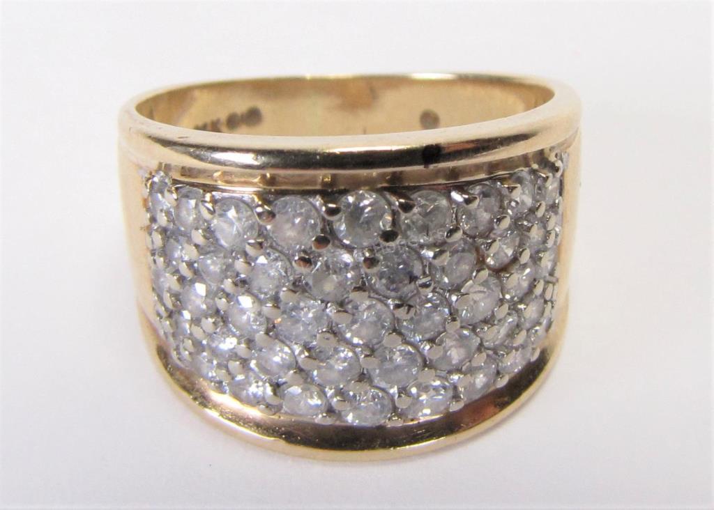 Appraisal: A K yellow gold band ring ring measuring mm at