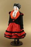 Appraisal: DOLL - China shoulder head black hair blue painted eyes