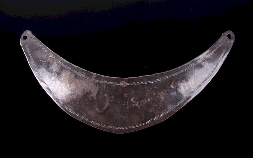 Appraisal: Ojibwa Silver Gorget Collar Medallion C - Featured in this