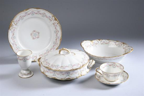 Appraisal: -PIECE HAVILAND LIMOGES PORCELAIN DINNER SERVICE late th century Including