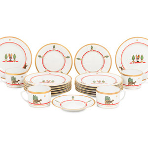 Appraisal: A Cartier La Maison de Louis Porcelain Dinner Service for