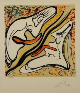 Appraisal: DALI Salvador Color Lithograph Amplesso Allucinogeno Hallucinogenic Embrace From Les