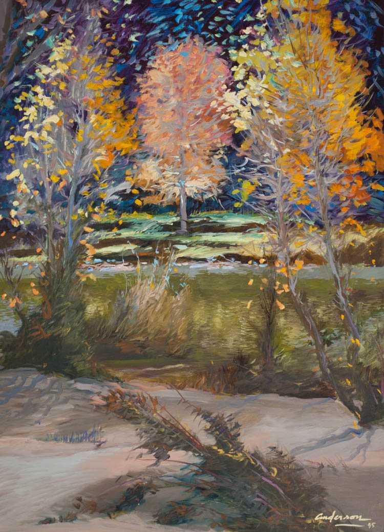 Appraisal: ROBIN JOHN ANDERSON OIL ON CANVAS Arizona b An Autumn