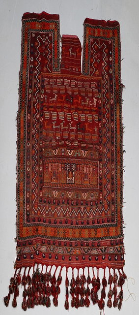 Appraisal: A QUCHAN HORSE COVER with embroidered decoration and tassel ends