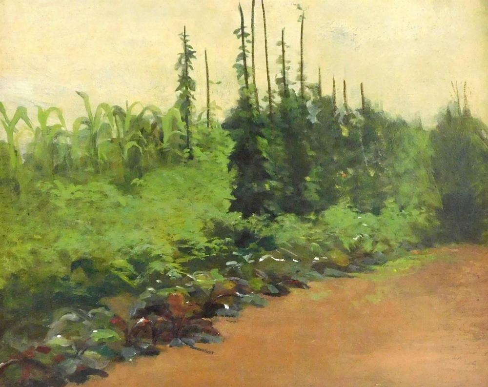 Appraisal: Attributed Fannie C Burr Connecticut - Veggie Garden c oil