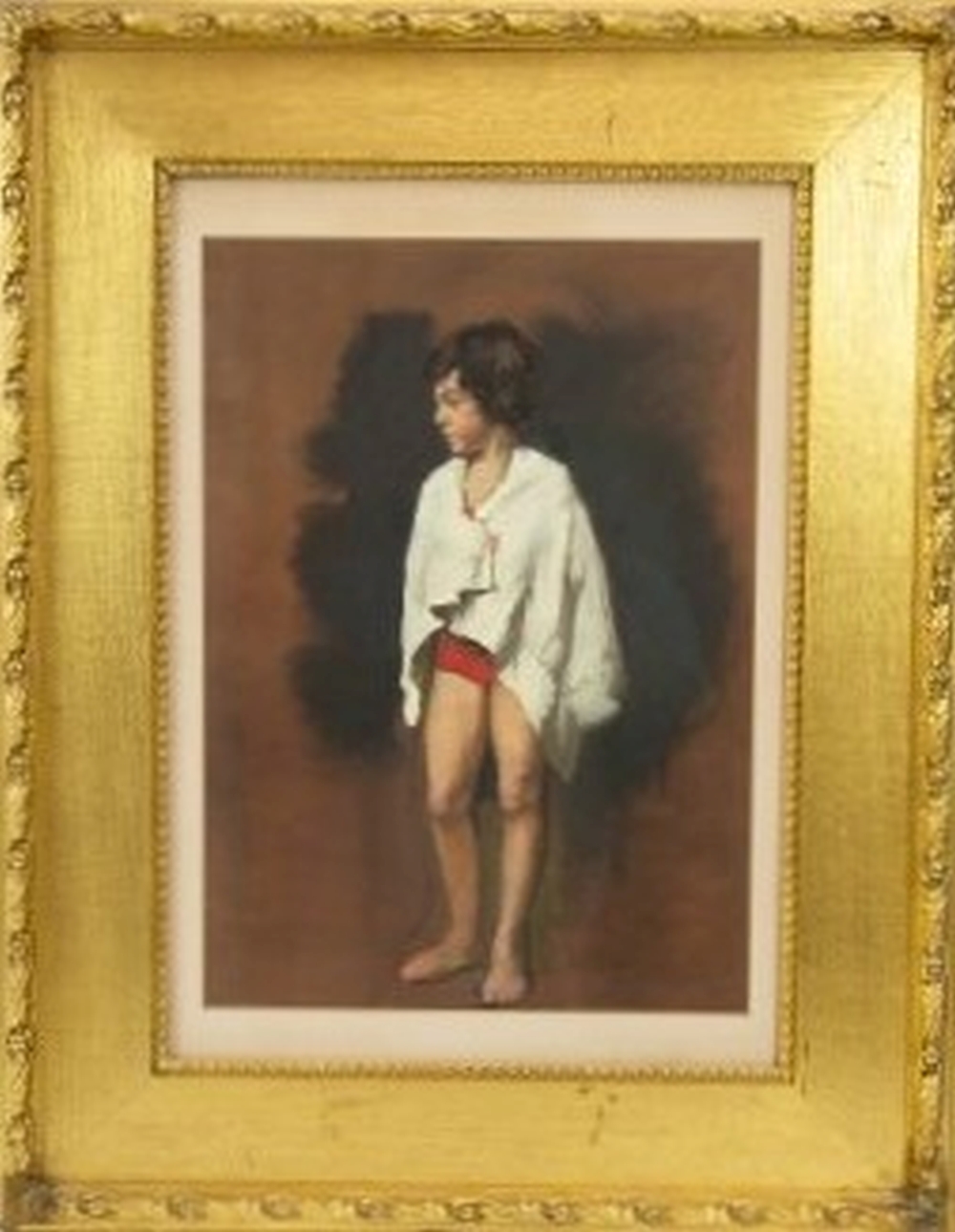 Appraisal: HARVEY DINNERSTEIN AMERICAN B Portrait of a Boy Draped in