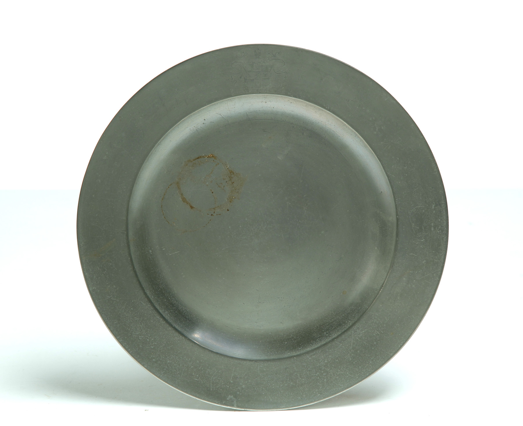 Appraisal: ENGLISH PEWTER CHARGER Touch mark for Nicholson st half- th