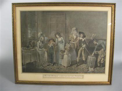 Appraisal: th century English mezzotint black Monday or the departure for