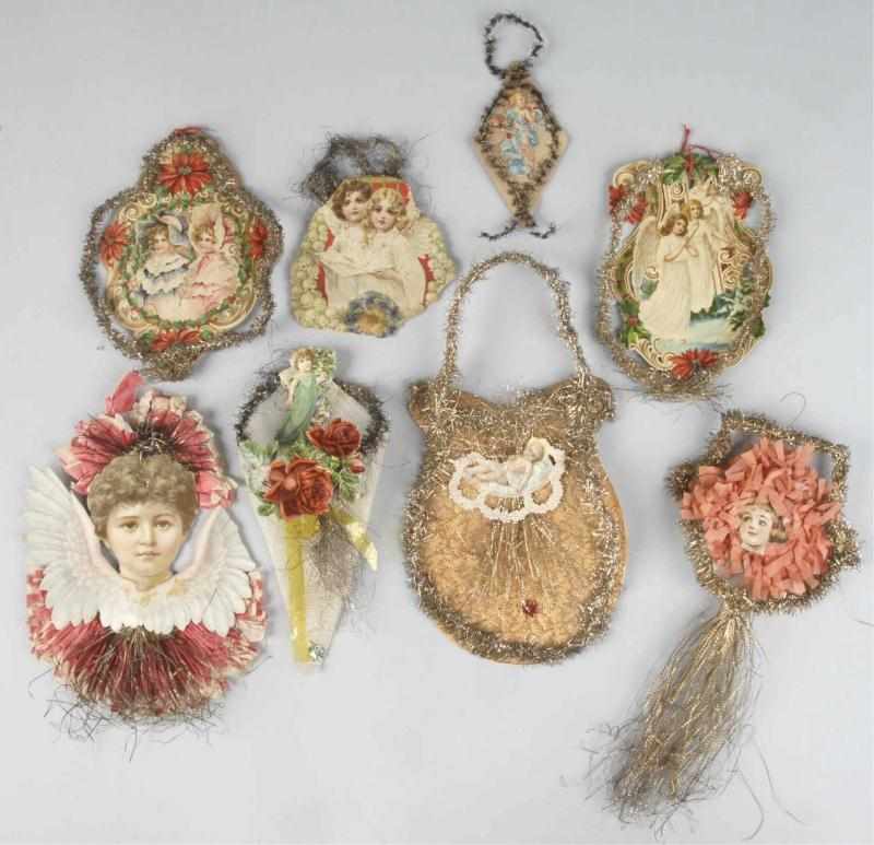 Appraisal: Lot of Tinsel and Paper Christmas Ornaments Description Includes several