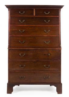 Appraisal: A Chippendale Style Mahogany High Chest of Drawers circa in