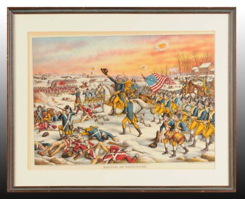 Appraisal: Lewis Kurz Litho Battle of Princeton NJ Description Matted and