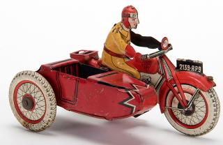 Appraisal: Motorcycle with Sidecar Motorcycle with Sidecar Paris SFA mid-twentieth century