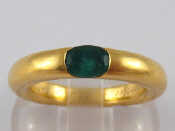 Appraisal: Cartier A French hallmarked carat gold emerald ring by Cartier