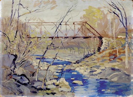 Appraisal: Theodore Saint-Amant Cunningham Swiss North Carolina b DINA'S BRIDGE circa