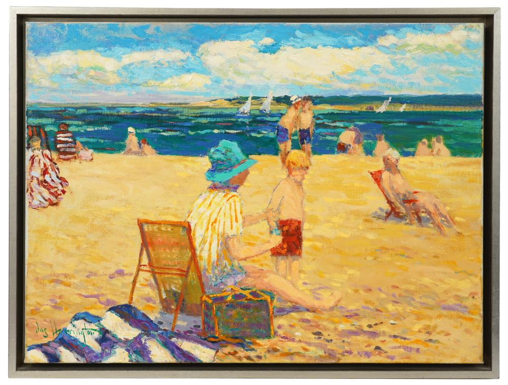 Appraisal: JAMES R HARRINGTON 'DAY AT THE BEACH' O CJames R