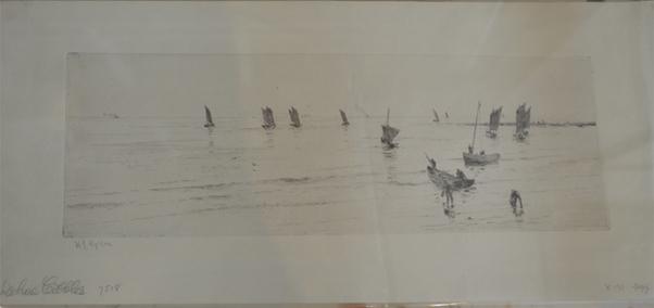 Appraisal: W L WYLIE FISHING BOATS ETCHING