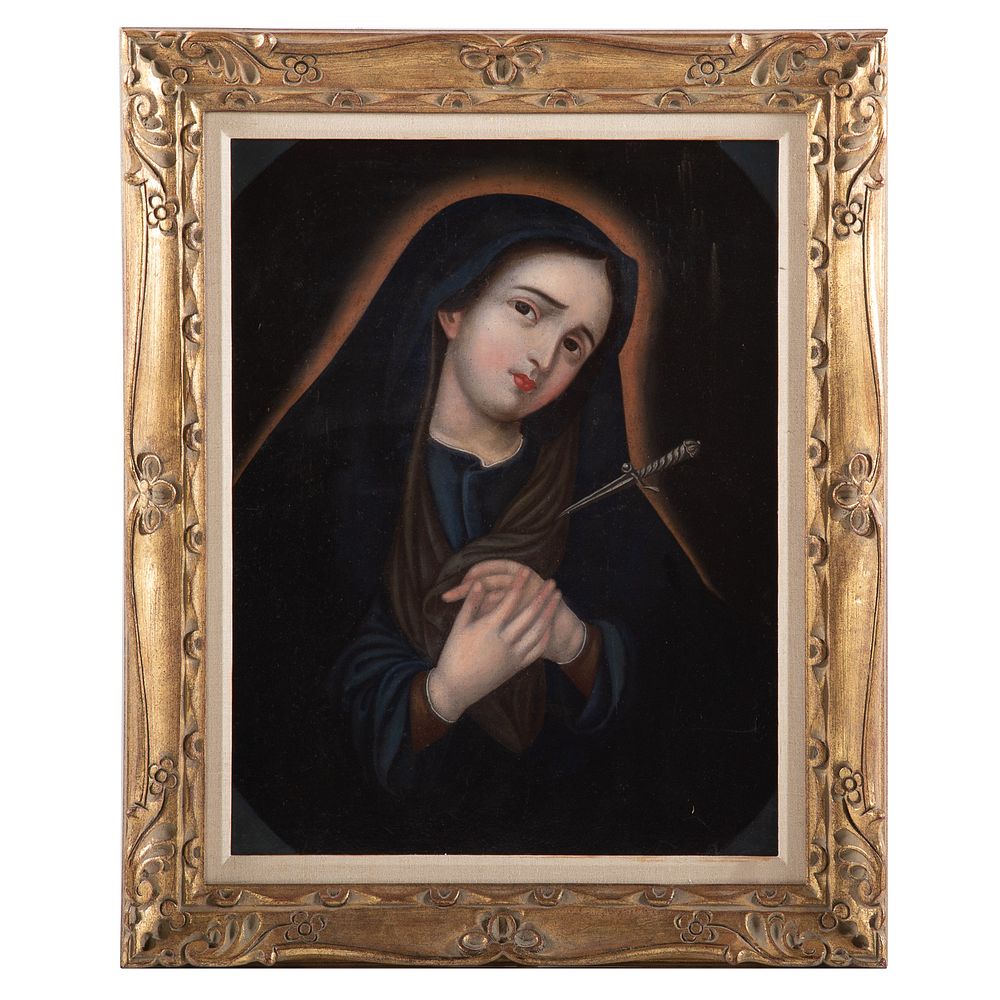 Appraisal: South American School th c Mater Dolorosa oil Oil on