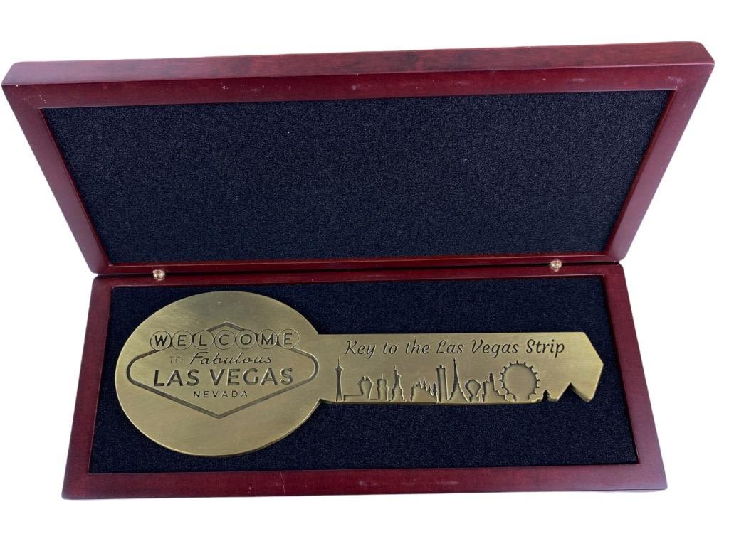 Appraisal: Autographed Key To The Las Vegas Strip In BoxKey given