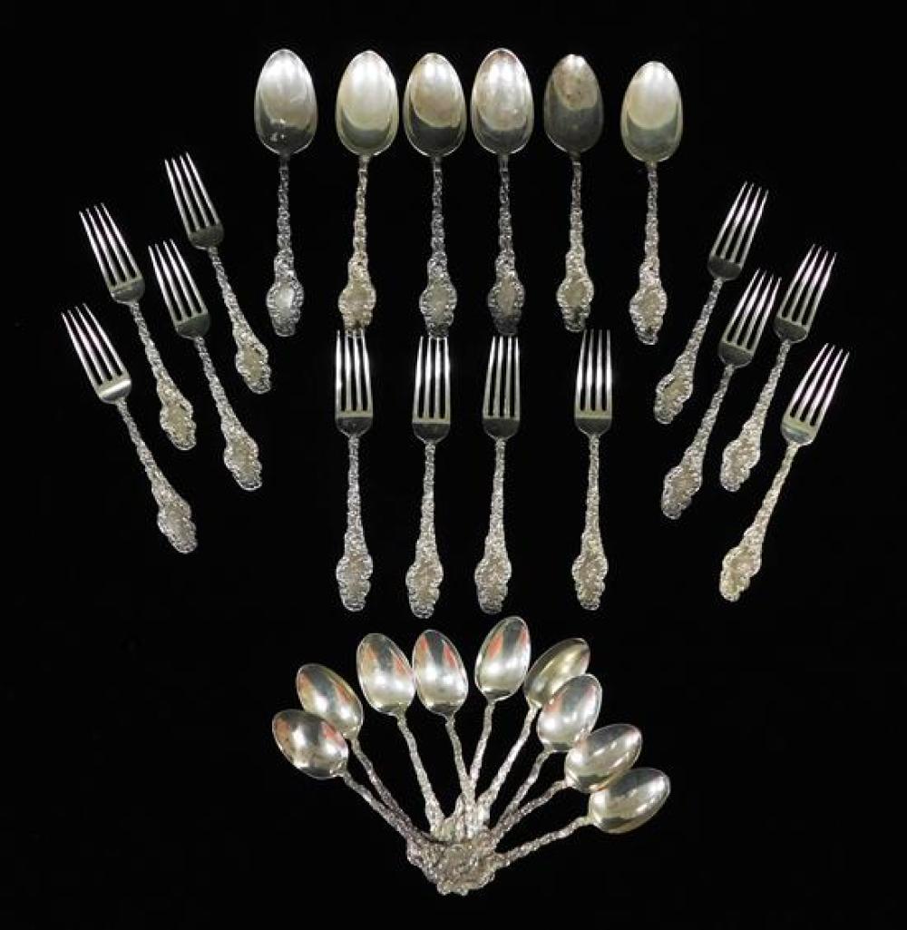 Appraisal: SILVER William B Durgin Co sterling silver partial flatware service