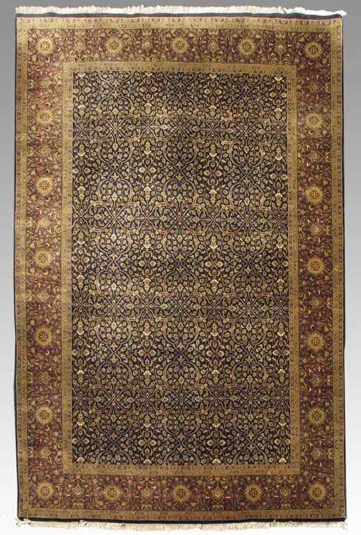 Appraisal: MODERN SINO CHINESE PERSIAN HAND KNOTTED WOOL RUG ' x