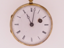 Appraisal: Swiss K and enamel OF case with unusual high domed