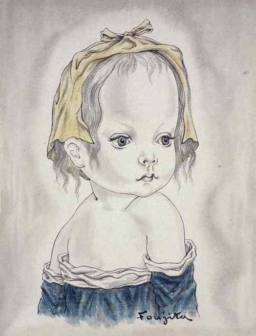 Appraisal: Tsuguharu Leonard Foujita - - Pen ink and watercolour -