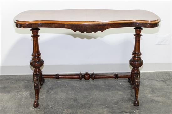 Appraisal: Sale Lot A Victorian Burlwood Sofa Table Height x width